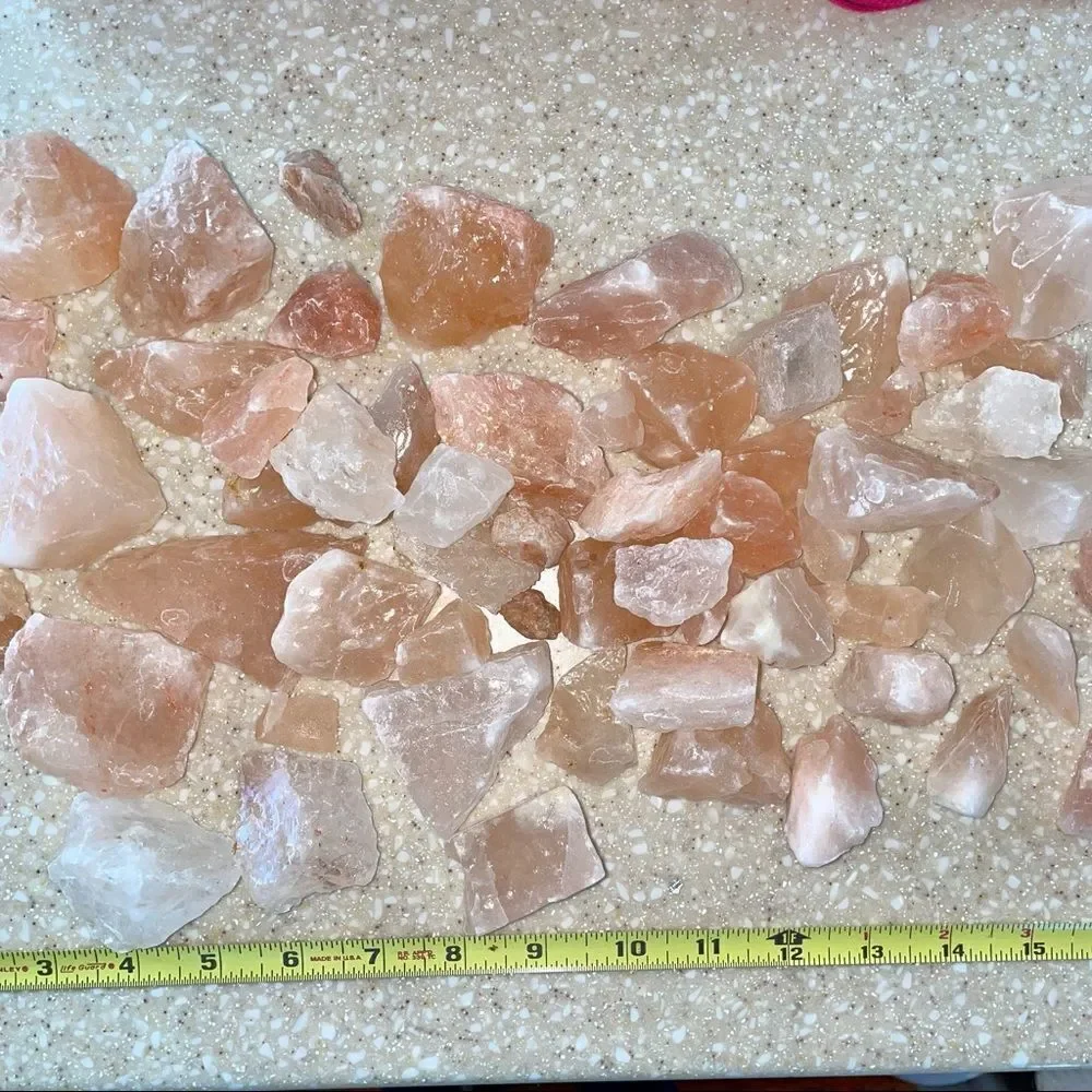 PINK HIMALAYAN rock salt 5 pounds of variety sizes of Himalayan rock salt